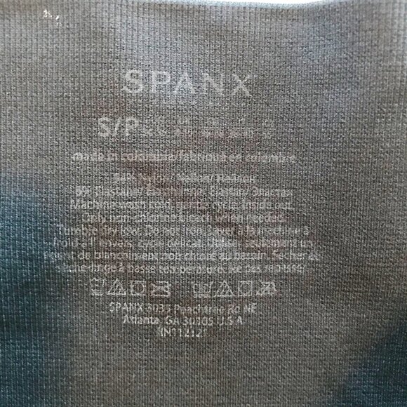 SPANX Look At Me Now Black Camo Seamless Leggings Tights Womens Small - Picture 5 of 8